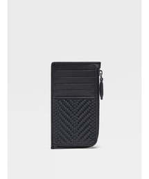 ZEGNA（ゼニア）の「ゼニア PELLE TESSUTA ジップカードケース 10枚用（財布・レディース）」