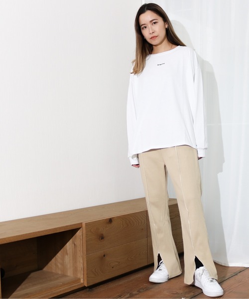 Per sist ence(パーシエンス)の「Per sist ence/パーシエンス フロントメロウフレアパンツ(その他パンツ・レディース・ミント/ベージュ/ブラック・FREE)」の19枚目の写真