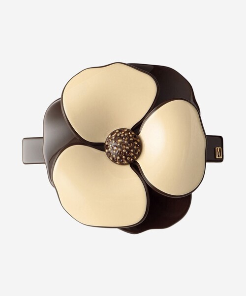 ALEXANDRE DE PARIS】カメリアバレッタ（ベージュ）