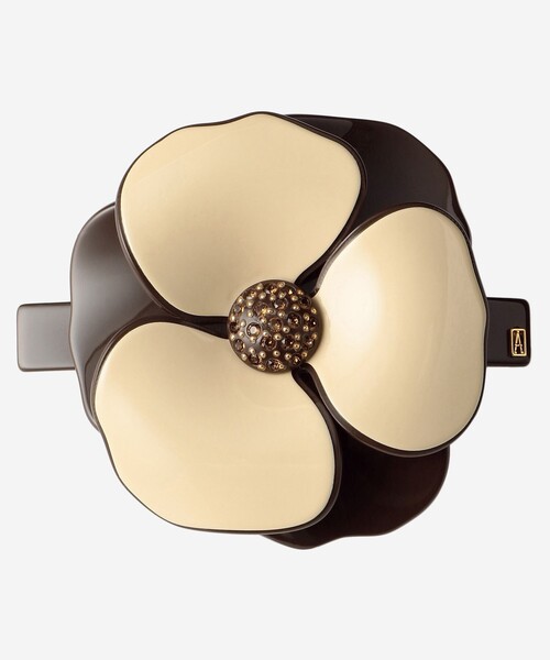 ALEXANDRE DE PARIS】カメリアバレッタ（ベージュ）