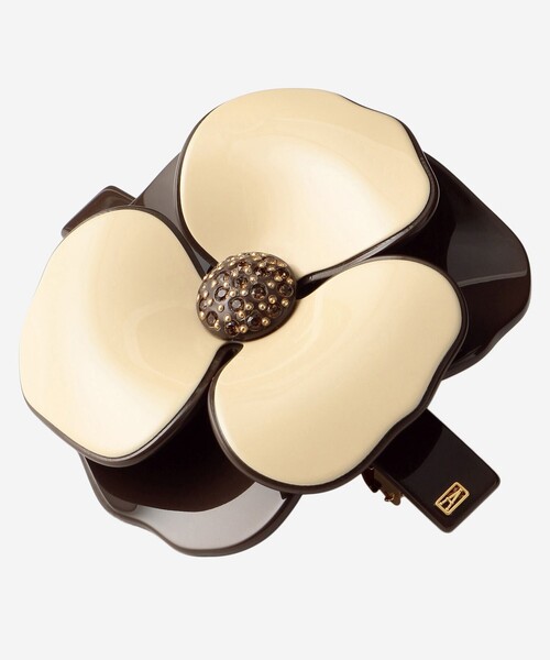 ALEXANDRE DE PARIS】カメリアバレッタ（ベージュ）