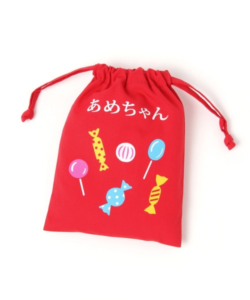 niko and...（ニコアンド）の「【ニューレトロ】巾着袋(小)（ポーチ・レディース・ホワイト/レッド/グリーン・0）」の3枚目の写真