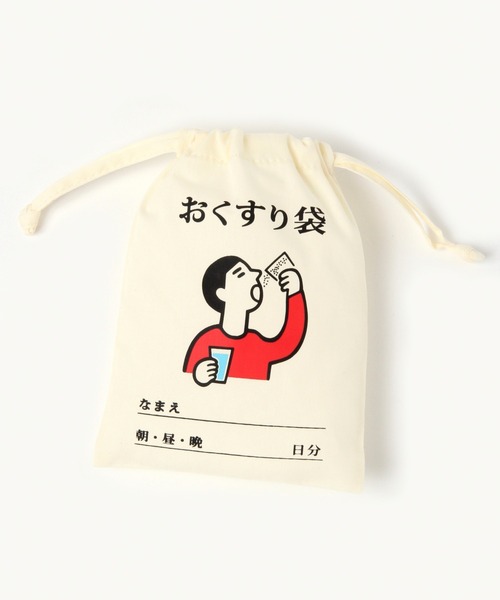 niko and...（ニコアンド）の「【ニューレトロ】巾着袋(小)（ポーチ・レディース・ホワイト/レッド/グリーン・0）」の2枚目の写真