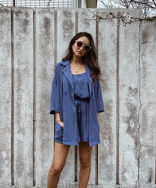 esutoreja（エストレジャ）の「ショートジャケット3点セットアップ（セットアップ・レディース・ブラック/ピンク/ブルー・FREE）」の7枚目の写真