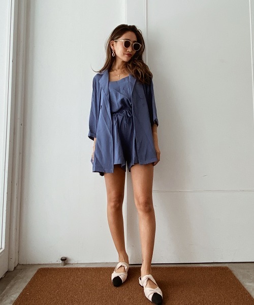 esutoreja（エストレジャ）の「ショートジャケット3点セットアップ（セットアップ・レディース・ブラック/ピンク/ブルー・FREE）」の5枚目の写真