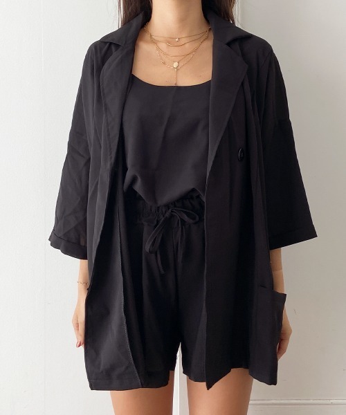 esutoreja（エストレジャ）の「ショートジャケット3点セットアップ（セットアップ・レディース・ブラック/ピンク/ブルー・FREE）」の18枚目の写真