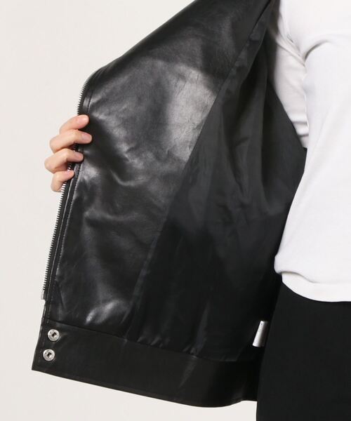 袖切り替えライダース