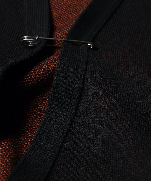 STOF（ストフ）の「【PANTARHEY】FADEOUT KNIT COAT（ノーカラーコート・メンズ・ブラック/ブルー・S/M）」の10枚目の写真