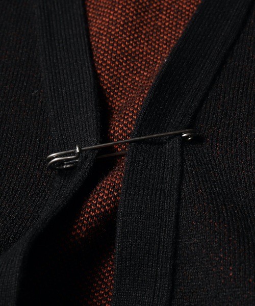 STOF（ストフ）の「【PANTARHEY】FADEOUT KNIT COAT（ノーカラーコート・メンズ・ブラック/ブルー・S/M）」の8枚目の写真