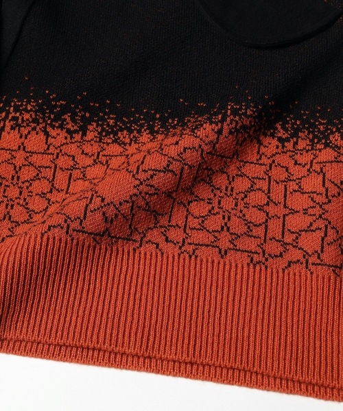 STOF（ストフ）の「【PANTARHEY】FADEOUT KNIT COAT（ノーカラーコート・メンズ・ブラック/ブルー・S/M）」の5枚目の写真