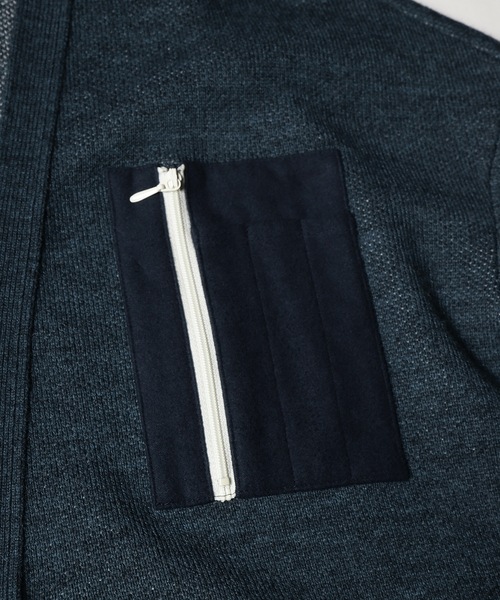 STOF（ストフ）の「【PANTARHEY】FADEOUT KNIT COAT（ノーカラーコート・メンズ・ブラック/ブルー・S/M）」の15枚目の写真