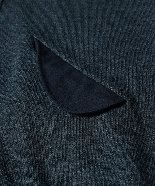 STOF（ストフ）の「【PANTARHEY】FADEOUT KNIT COAT（ノーカラーコート・メンズ・ブラック/ブルー・S/M）」の13枚目の写真