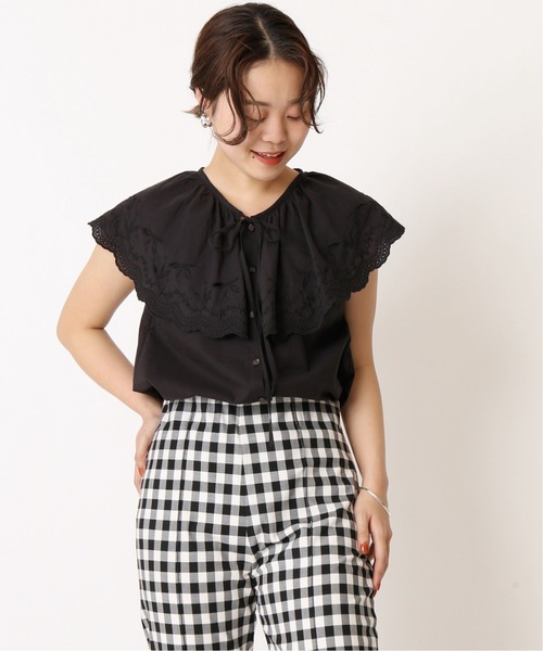 U by SPICK&amp;SPAN - ユーバイスピックアンドスパン　シャツ ブラウス クロップドオープンカラーシャツ Spick & Span（スピックアンドスパン）の「クロップドシャツ