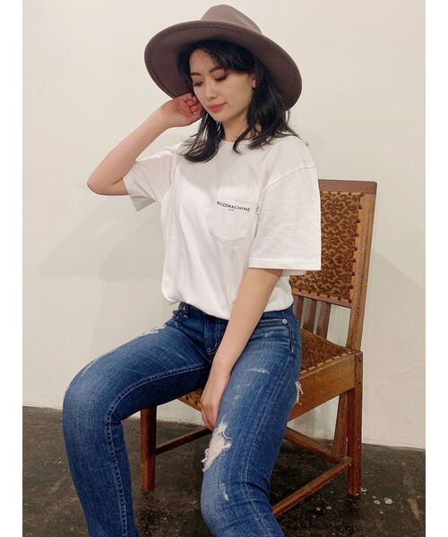 GYDA（ジェイダ）の「【WEB限定】paparazzi bunnyロゴT/S（Tシャツ/カットソー・レディース・ブラック/オフホワイト/ピンク/カーキ・FREE）」の18枚目の写真