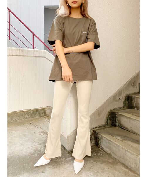 GYDA（ジェイダ）の「【WEB限定】paparazzi bunnyロゴT/S（Tシャツ/カットソー・レディース・ブラック/オフホワイト/ピンク/カーキ・FREE）」の11枚目の写真