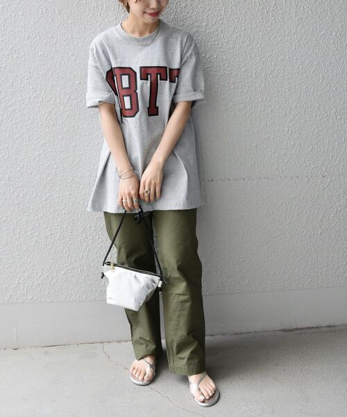 SHIPS any（シップス エニィ）の「SHIPS any: カレッジ プリント 半袖 Tシャツ グレー◇（Tシャツ/カットソー・メンズ・グレー・SMALL/MEDIUM/LARGE/X-LARGE）」の5枚目の写真