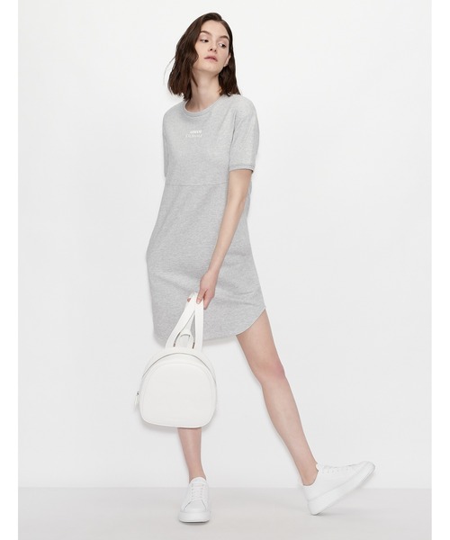 A X アルマーニ エクスチェンジ ラウンドヘム 半袖ロゴtシャツワンピース ワンピース Armani Exchange アルマーニエクスチェンジ のファッション通販 Zozotown