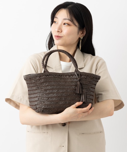 ジュビリー Jubilee メッシュ本水牛レザー かごトートバッグ