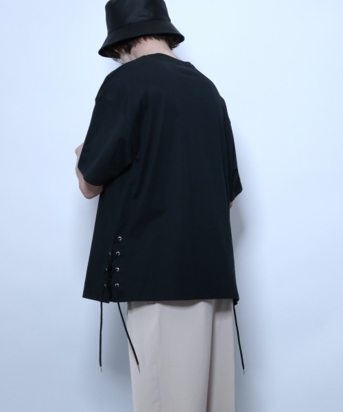 HARE（ハレ）の「ロープデザインカットソー(HARE)（Tシャツ/カットソー・メンズ・オフホワイト/ブラック/ライトブルー・SMALL/MEDIUM）」の3枚目の写真