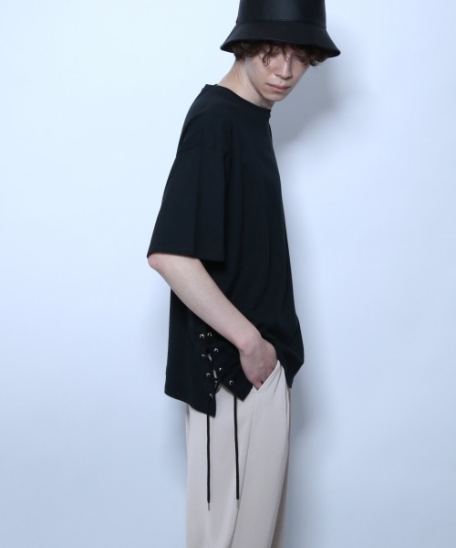 HARE（ハレ）の「ロープデザインカットソー(HARE)（Tシャツ/カットソー・メンズ・オフホワイト/ブラック/ライトブルー・SMALL/MEDIUM）」の4枚目の写真