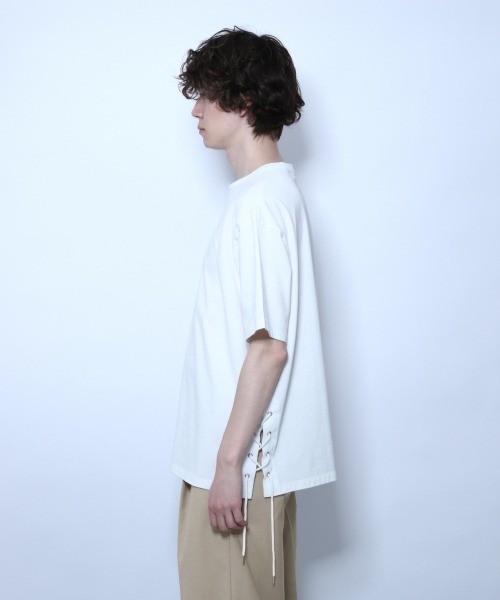 HARE（ハレ）の「ロープデザインカットソー(HARE)（Tシャツ/カットソー・メンズ・オフホワイト/ブラック/ライトブルー・SMALL/MEDIUM）」の7枚目の写真