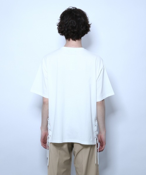 HARE（ハレ）の「ロープデザインカットソー(HARE)（Tシャツ/カットソー・メンズ・オフホワイト/ブラック/ライトブルー・SMALL/MEDIUM）」の6枚目の写真