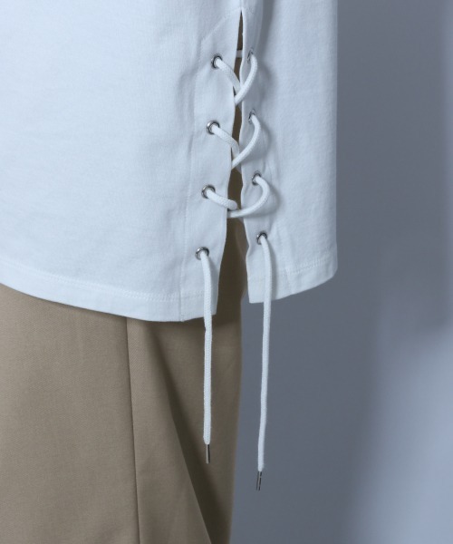 HARE（ハレ）の「ロープデザインカットソー(HARE)（Tシャツ/カットソー・メンズ・オフホワイト/ブラック/ライトブルー・SMALL/MEDIUM）」の5枚目の写真