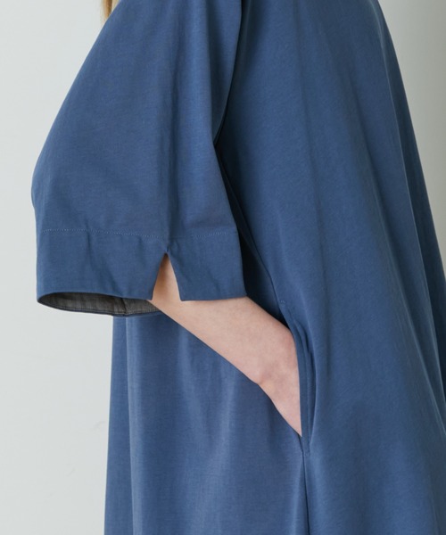 FRAPBOIS(フラボア)の「フォルドワンピ(ワンピース・レディース・ブラック/ブルー・1/0)」の7枚目の写真