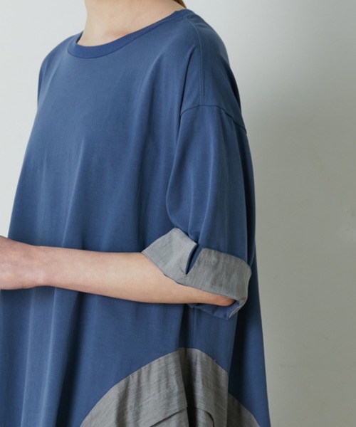 FRAPBOIS(フラボア)の「フォルドワンピ(ワンピース・レディース・ブラック/ブルー・1/0)」の8枚目の写真