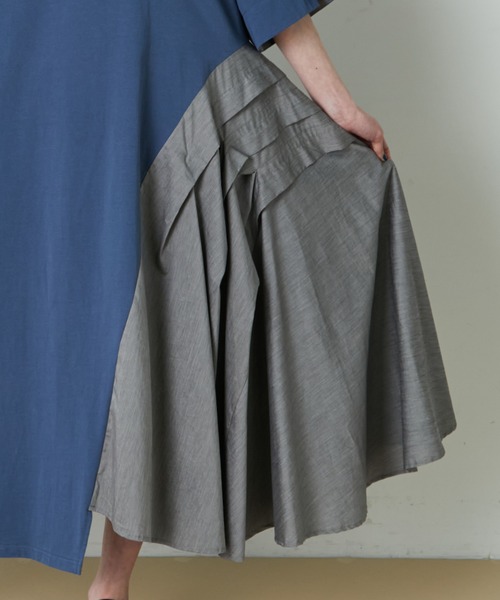 FRAPBOIS(フラボア)の「フォルドワンピ(ワンピース・レディース・ブラック/ブルー・1/0)」の10枚目の写真