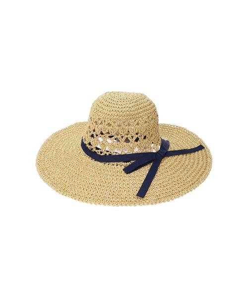 koe（コエ）の「手編みペーパーハット＊（ハット・レディース・ベージュ/ブラウン・FREE）」の3枚目の写真