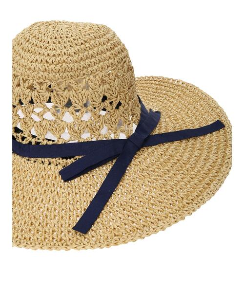 koe（コエ）の「手編みペーパーハット＊（ハット・レディース・ベージュ/ブラウン・FREE）」の8枚目の写真