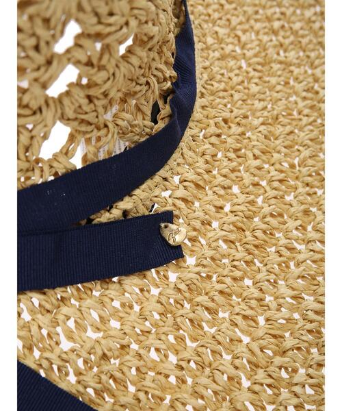 koe（コエ）の「手編みペーパーハット＊（ハット・レディース・ベージュ/ブラウン・FREE）」の7枚目の写真