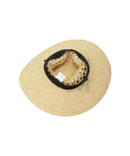 koe（コエ）の「手編みペーパーハット＊（ハット・レディース・ベージュ/ブラウン・FREE）」の6枚目の写真