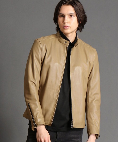 MONSIEUR NICOLE（ムッシュニコル）の「ライダースブルゾン（ライダースジャケット・メンズ・ネイビー/ブラック/チャコールグレー/ベージュ・MEDIUM/LARGE/X-LARGE）」の3枚目の写真