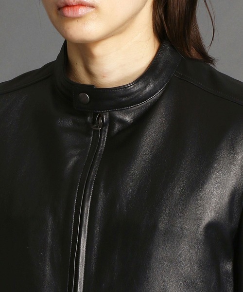 MONSIEUR NICOLE（ムッシュニコル）の「ライダースブルゾン（ライダースジャケット・メンズ・ネイビー/ブラック/チャコールグレー/ベージュ・MEDIUM/LARGE/X-LARGE）」の15枚目の写真