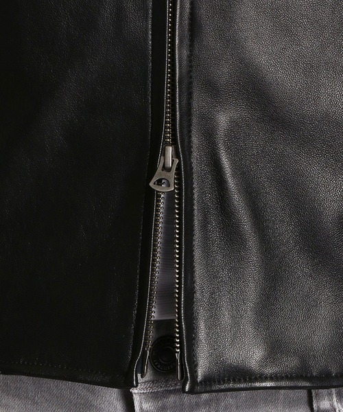 MONSIEUR NICOLE（ムッシュニコル）の「ライダースブルゾン（ライダースジャケット・メンズ・ネイビー/ブラック/チャコールグレー/ベージュ・MEDIUM/LARGE/X-LARGE）」の18枚目の写真