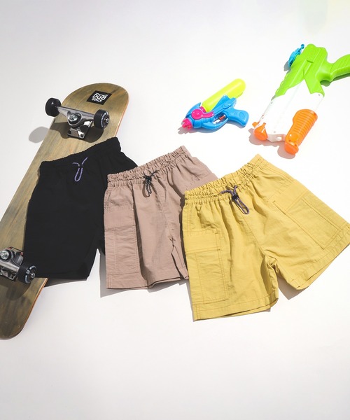 BREEZE by saori（ブリーズバイサオリ）の「WEB限定 ウエストコードハーフパンツ_水陸両用【BREEZE by saori】（その他パンツ・キッズ・イエロー/ブラック/ベージュ・100/90/120/130/140/150/110）」の14枚目の写真