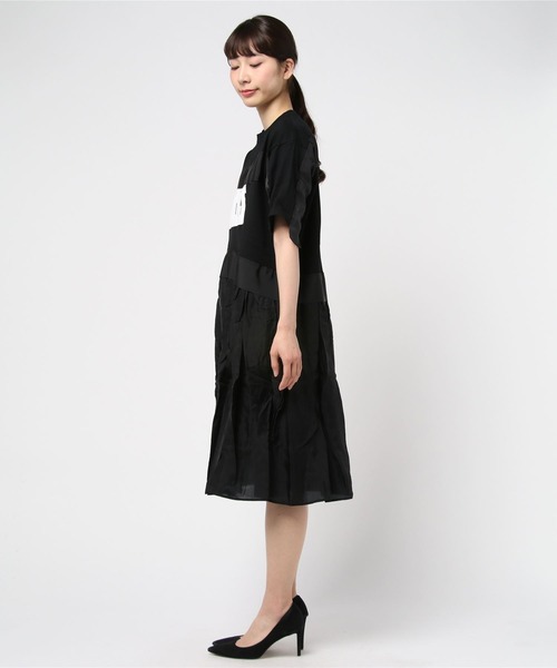 REKISAMI（レキサミ）の「REKISAMI（レキサミ）別注ロゴ切り替えワンピース（ワンピース・レディース・ブラック・1）」の8枚目の写真