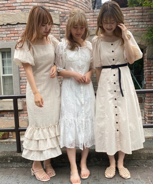 セール】□2024春夏新作□2WAYカラーティアードワンピース