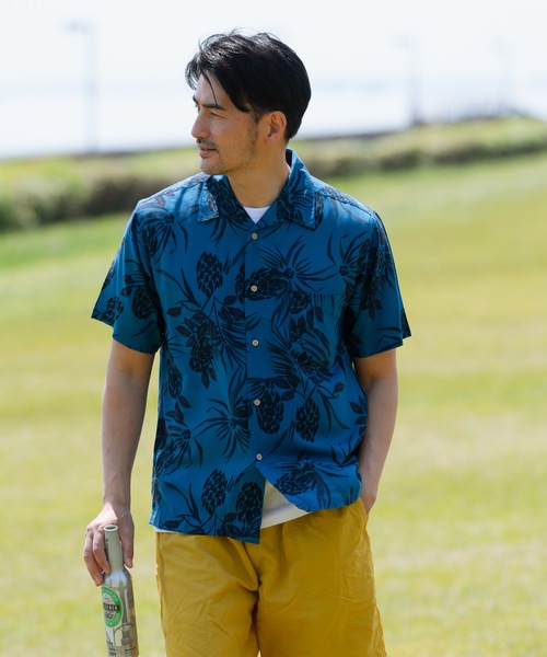JEANS MATE（ジーンズメイト）の「接触冷感 レーヨン オープンカラー（開襟）アロハシャツ（シャツ/ブラウス・メンズ・その他1/その他2/その他3/その他4/その他5/その他6/その他7/その他8/その他9/その他10・MEDIUM/LARGE/X-LARGE/XX-LARGE）」の10枚目の写真