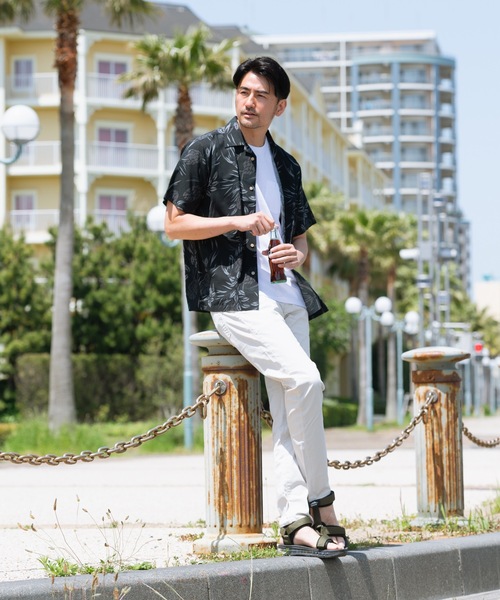 JEANS MATE（ジーンズメイト）の「接触冷感 レーヨン オープンカラー（開襟）アロハシャツ（シャツ/ブラウス・メンズ・その他1/その他2/その他3/その他4/その他5/その他6/その他7/その他8/その他9/その他10・MEDIUM/LARGE/X-LARGE/XX-LARGE）」の11枚目の写真