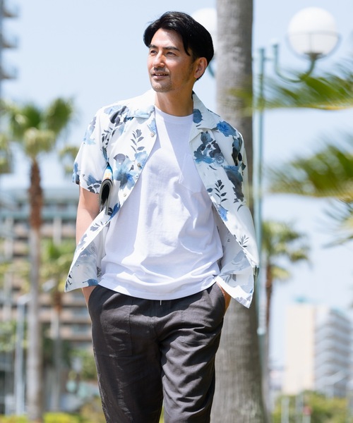 JEANS MATE（ジーンズメイト）の「接触冷感 レーヨン オープンカラー（開襟）アロハシャツ（シャツ/ブラウス・メンズ・その他1/その他2/その他3/その他4/その他5/その他6/その他7/その他8/その他9/その他10・MEDIUM/LARGE/X-LARGE/XX-LARGE）」の20枚目の写真