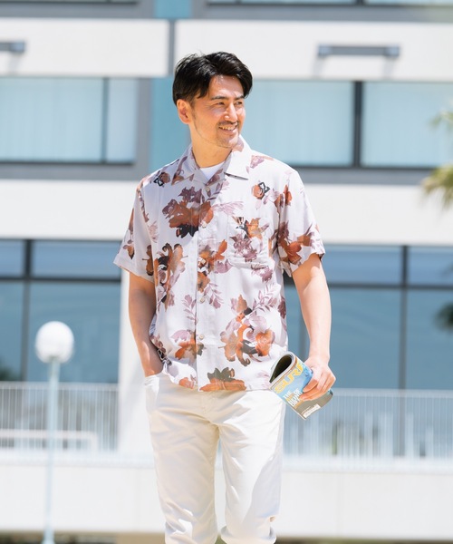 JEANS MATE（ジーンズメイト）の「接触冷感 レーヨン オープンカラー（開襟）アロハシャツ（シャツ/ブラウス・メンズ・その他1/その他2/その他3/その他4/その他5/その他6/その他7/その他8/その他9/その他10・MEDIUM/LARGE/X-LARGE/XX-LARGE）」の22枚目の写真