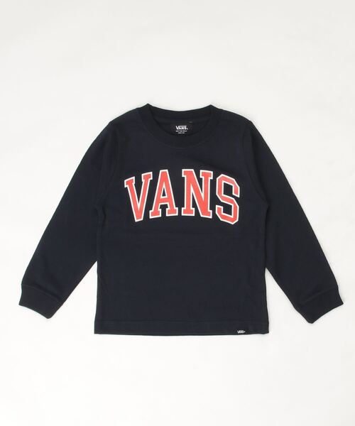 VANS(バンズ)の「VANS/バンズ キッズ ロンT 121K5020400(Tシャツ/カットソー・キッズ・ホワイト/ネイビー・S/M/L)」の2枚目の写真