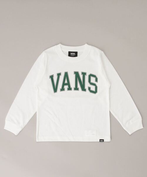 VANS(バンズ)の「VANS/バンズ キッズ ロンT 121K5020400(Tシャツ/カットソー・キッズ・ホワイト/ネイビー・S/M/L)」の1枚目の写真