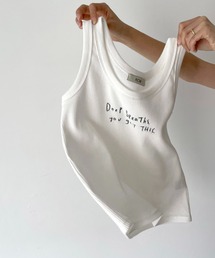 CANAL JEAN | RED CHOP WORKS(レッドチョップワークス) "Deep Breaths"刺繍タンクトップ(タンクトップ)