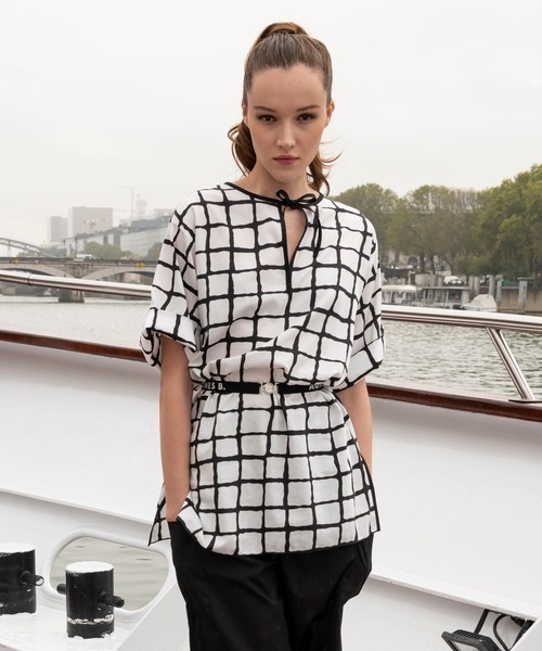 Robe ワンピース 格子柄ワンピース ワンピース Agnes Agnes Ih16 ワンピース ドレス B アニエスベー のファッション