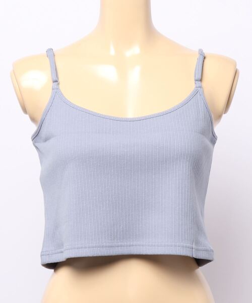 COLONY 2139(コロニートゥーワンスリーナイン)の「【UVカット】ランダムテレコ2WAY短丈キャミソール(ストラップ調整可能)(キャミソール・レディース・オフホワイト/ブラック/ブルー系その他・FREE)」の22枚目の写真
