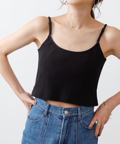 COLONY 2139(コロニートゥーワンスリーナイン)の「【UVカット】ランダムテレコ2WAY短丈キャミソール(ストラップ調整可能)(キャミソール・レディース・オフホワイト/ブラック/ブルー系その他・FREE)」の13枚目の写真